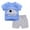 Blue, variant on MHZLDYZ Toddler Boy Short Sets Toddler Child Baby Boys Girls Short Sleeve Cartoon Tops Shirt+Pants Outfits Set Boys Short Sets Boys' Clothing Sets(White,90)