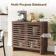 thumbnail image 3 of Buffet Coffee Bar Cabinet with 2 Doors& Adjustable Shelves,Mid-Century Modern Sideboard Buffet Cabinet for Kitchen,Entryway,Living Room, 3 of 8