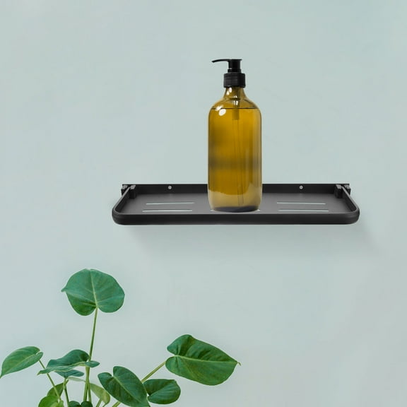 FELTECHELECTR Bedside Wall Shelf Foldable Storage Shelves Silver 1Pcs For Rv Accessories