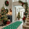 thumbnail image 4 of Moynesa Christmas 2'x6' Runner Rugs for Hallway, Washable Green Kitchen Rug Carpet Runner,Non-Slip Low Pile Soft Winter Moroccan Holiday Xmas Decor Modern Mat for Entrance Bedroom Laundry, 4 of 12