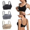 thumbnail image 4 of 3PACK Full Bust Seamless Nursing Maternity Bras Bralette S-4XL, 4 of 8