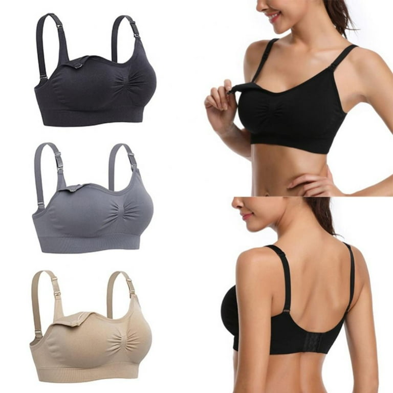 3 Pack Nursing Bra for Breastfeeding Maternity Bras Push Up