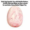 thumbnail image 3 of Pink Egg Squishy Toy with Marble Pattern, 3.5 Inch, Pink and White, for Kids and Adults, Relaxation Squeeze Toy, 3 of 3