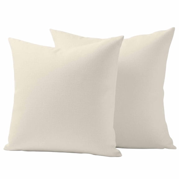 2 Pack Outdoor Waterproof Throw Pillows, Modern Solid Color Cream Art Decorative Square Pillow Case Patio Pillows for Chair Couch Sofa 16x16in