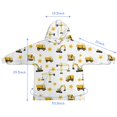 thumbnail image 7 of Cartoon Construction Vehicles Stars White Pattern Blanket Hoodies for Kids 6-13YR Oversize Wearable Blanket Hoodies for Boys Girls Teens, 7 of 7