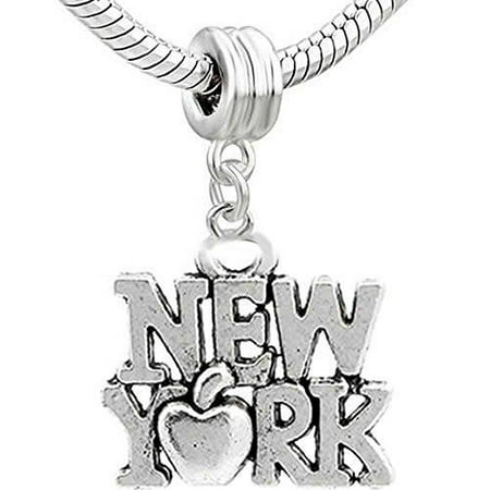 - New York Bead Charm Spacer for Snake Chain Charm Bracelet