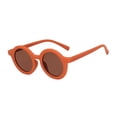 thumbnail image 1 of Lunettes de Soleil Optiques Rondes Lunettes pour Bébé Crème Tout-Petit à la Mode Classiques avec Monture Ronde Accessoires de Vêtements Assortis Orange Rouge, 1 of 7