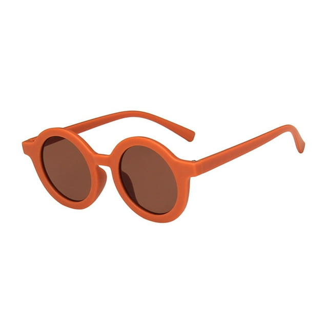 Lunettes de Soleil Optiques Rondes Lunettes pour Bébé Crème Tout-Petit à la Mode Classiques avec Monture Ronde Accessoires de Vêtements Assortis Orange Rouge
