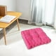 thumbnail image 4 of Almohadón de espiga de maíz grueso, cojín de tatami hecho a mano, silla de pana cuadrada, silla de color rosa rojizo, 4 of 6