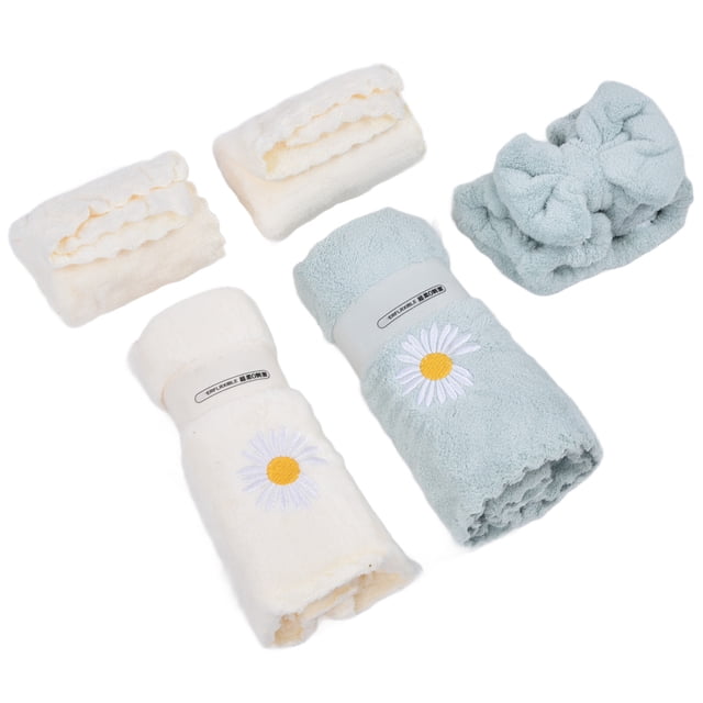 Towels Bathroom Sets, Exquisite Texture Daisy Pattern Soft Comfortable Bath Sheets for Hotel for Travel for Home
