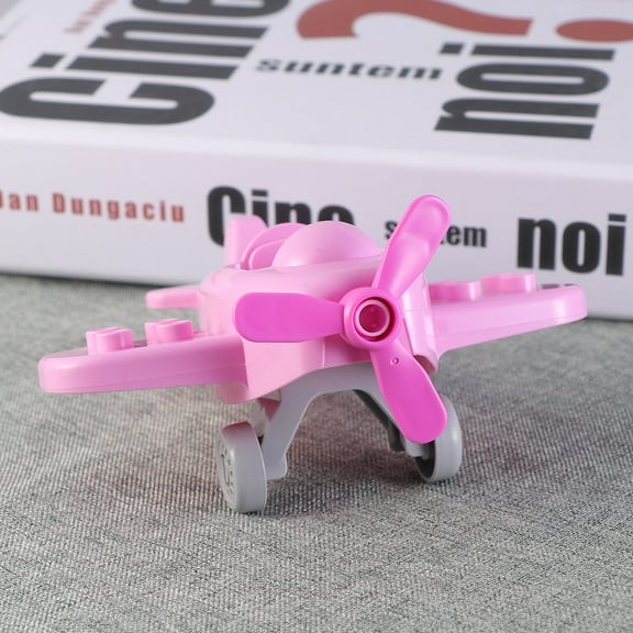 WHAMVOX Aircraft Building Blocks Children's Imagination Toy Pink Airplane