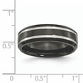 thumbnail image 6 of Titanium Black IP-plated Grooved 7mm Band, 6 of 7