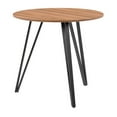 thumbnail image 5 of Pemberly Row Black Iron Leg Dining Table with Brown Wood Grain Top, 5 of 9