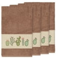 thumbnail image 2 of Authentic Hotel and Spa  Turkish Cotton Cactus Embroidered Latte Brown 4-piece Bath Towel Set, 2 of 3