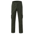thumbnail image 2 of Douhoow Men Cargo Pants Casual Stretch Waist Straight Pants Relaxed Fit Sports Trousers, 2 of 6