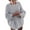 Grey, variant on Autumn Ladies Oversize Sweater Women Loose Plus Size Round Neck Pullover Solid Color Knit Sweater