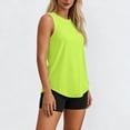 thumbnail image 5 of Qiopertar UPF 50+ Sun Protection Tank Tops for Women Sleeveless Activewear Tops Breathable Moisture Wicking Workout Yoga Casual Comfy Crew Neck High Low Hem, Yellow L, 5 of 7