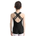 thumbnail image 3 of Eandarui Kids Girls Spaghetti Shoulder Straps Criss Cross Back Ballet Dance Leotard Black 13-14, 3 of 7