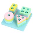 thumbnail image 1 of Geometric Columns Building Blocks, Geometric Stacker Building Blocks Fun Educational Safe Exquisite Design Smoother  for Kids Type 2, 1 of 7