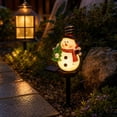 thumbnail image 4 of Outdoor Solar Light with 17 Inch Snowman Design, Waterproof Light for Christmas Decoration Yard and Garden, Solar Garden Light Stake, 1 Pack, 4 of 5