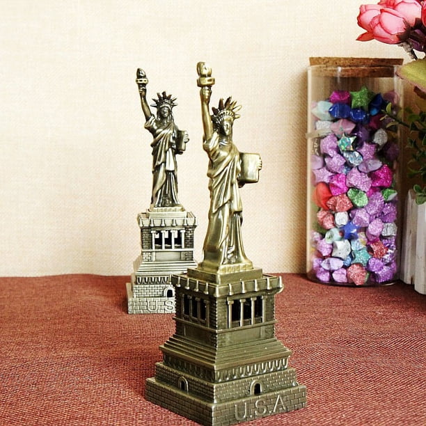 Manualidades creativas de metal, adornos para el hogar americano, adornos modelo de la Estatua de la Libertad en varios tamaños