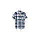 thumbnail image 1 of Aeropostale - Camisa de popelina a cuadros para hombre, gris, pequeña Aeropostale Botones al frente, 1 of 1