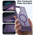 thumbnail image 5 of for Samsung Galaxy S23 Ultra Case Magnetic, [Compatible with MagSafe][Built-in Invisible Stand ], Military Grade Drop Protection Translucent Slim Case for Galaxy S23 Ultra 5G, Purple, 5 of 9
