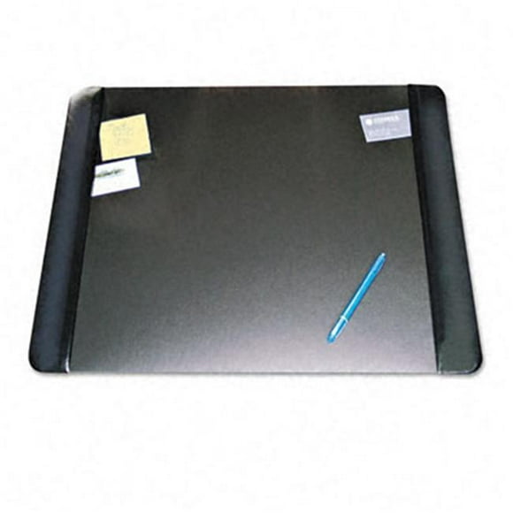 Artistic Executive Desk Pad with Leather-Like Side Panels 24 x 19 Black