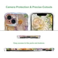 thumbnail image 3 of Oil Painting Flower Compatible with iPhone 14/15 Plus Case, with Bracelet Chain, Colorful Retro Floral Cute Curly Wave Frame Women Girls Cover for Apple 14/15 Plus (Pink), 3 of 12