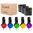 thumbnail image 1 of Auriculares a granel para aula, paquete de 12 auriculares escolares con cable duraderos para estudiantes. Los maestros deben tener útiles desde la primaria hasta la universidad (colores mixtos), 1 of 5
