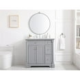 thumbnail image 6 of Elegant Decor Clarence 36" Solid Wood and Metal Single Bathroom Vanity in Gray, 6 of 8