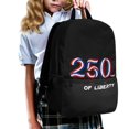thumbnail image 3 of Uourmeti Daily All Match Backpack for School Work, 17 Inch Front Pocket Large Capacity Backpack, American Flag Pattern, 3 of 6