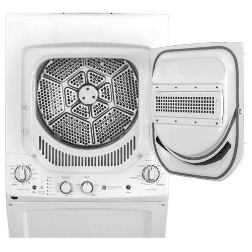 GE GUD24ESSMWW 24 inch White Electric Washer/Dryer Stacked Laundry Center