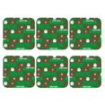 thumbnail image 2 of Disketp Cute Santa And Ho Ho Ho Funny Coasters,6 Pcs Leather Coasters With Holder, Perfect Housewarming Hostess Gifts,Protect Furniture From Water Marks Scratch And Damage, 2 of 9