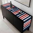 thumbnail image 5 of Navy Blue Red Striped Table Runner 36 Inches Long, Modern Minimalist Ombre Lines Kitchen Coffee Dining Table Decoration for Home Party Birthday Wedding Home Decor 13x36 Inches, 5 of 8