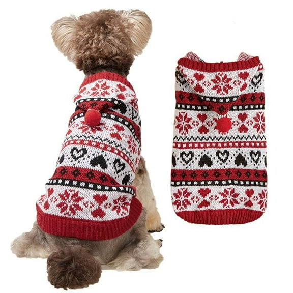 Dog Sweater Knitwear Pet Coats Winter Clothes Dog Apparel & Accessories Christmas Hooded Camouflage Pet Sweater Small Medium Dog Clothes(M)B