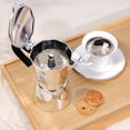 thumbnail image 2 of Any Morning Stainless Steel Espresso Coffee Stovetop Maker Pot 6 Cups, 8 oz, 2 of 7