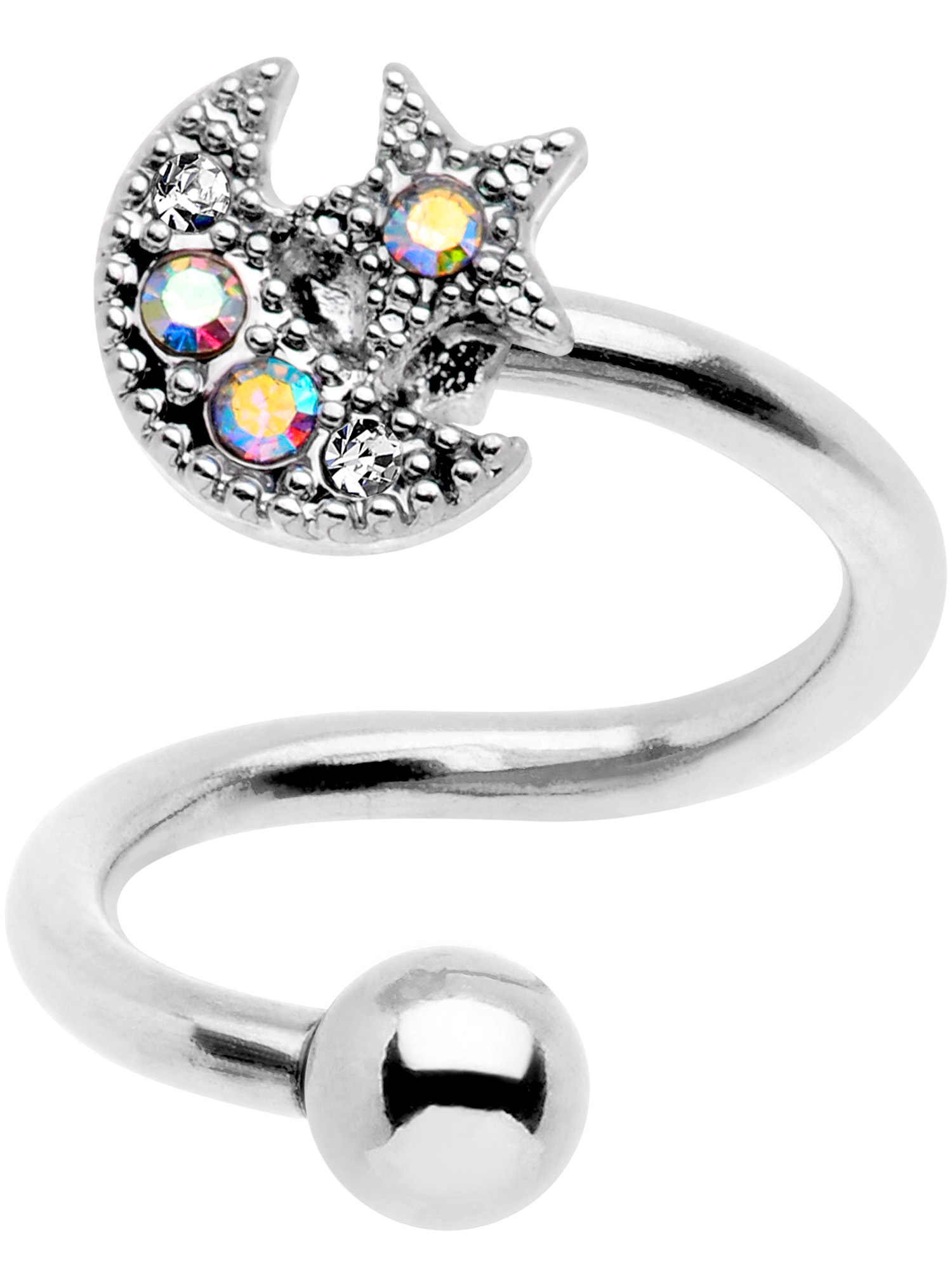 Body Candy Body Candy 10mm Womens 14G 316L Stainless Steel Aurora