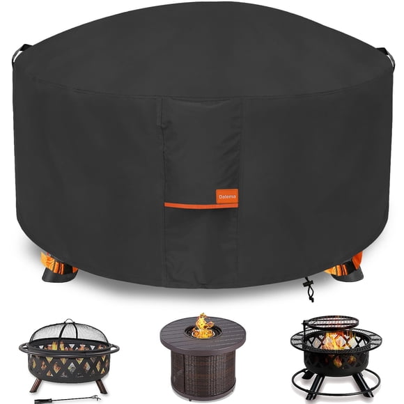Cubierta para fogón Dalema redonda impermeable negra de 122 cm