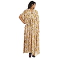 thumbnail image 4 of Moomaya Women Long Maxi Cover Up Printed Kimono Sleeve Night Dress Maxi Kaftan Gown Sleepwear, 4 of 7