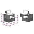 thumbnail image 3 of vidaXL 4 Piece Garden Lounge Set with Cushions Poly Rattan Black, 3 of 3