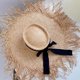 thumbnail image 5 of Sombrero de rafia de gran tamaño con circunferencia de 56-58 cm, para playa, vacaciones, protector solar, paja, 5 of 5