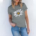 thumbnail image 2 of NAMTYQX Cute Tops for Teen Girls Short Sleeve Plus Size Crewneck Bedrucken Relaxed Fit Patterns Hawaiian Soft Lightweight Womens Shirts Dressy Casual Gray Size 2XL, 2 of 4
