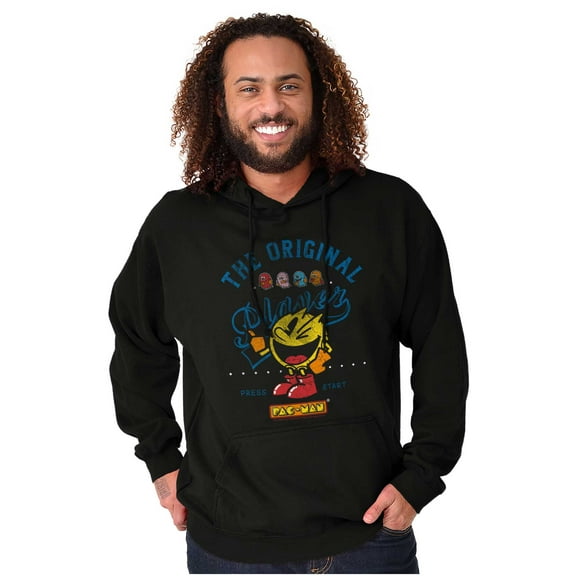PACMAN the Original Player Funny 80s Hoodie Sweatshirt Women Men Brisco Brands S