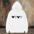 thumbnail image 6 of WQNVRNR Kids Valentine's Day Hoodie- Heart Long Sleeve Casual Fleece-Lined Sweatshirt with Pocket White Size 14, 6 of 6