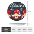 thumbnail image 2 of Picia Three Cute Christmas Gnomes Pattern Bone China Decorative Plate – Wall Decor with Stand and Adhesive, Elegant Ornament for Living Room, Office, or Entryway-8in, 2 of 6