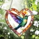 thumbnail image 4 of pstuiky Colgante de cristal con forma de corazón volador en 2D para ventana o pared., 4 of 4
