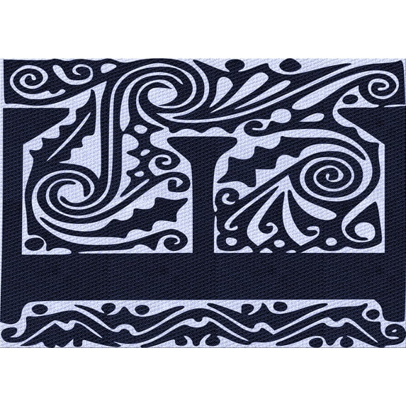 Ahgly Company Indoor Rectangle Patterned Light Purple Blue Area Rugs, 2' x 5'