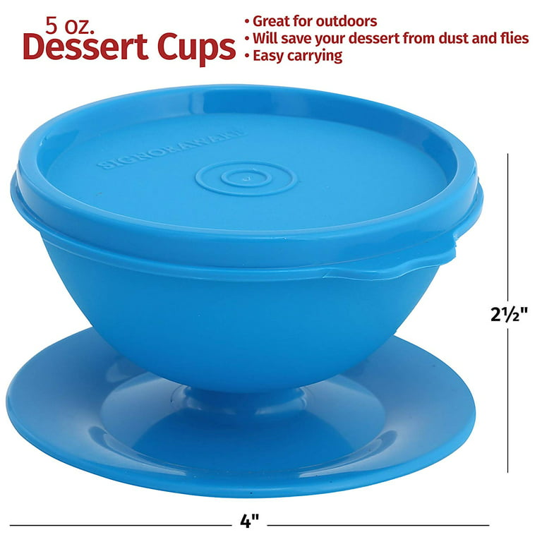 Ice Cream Cups/cake Cups With Lids Mini Containers Pudding - Temu