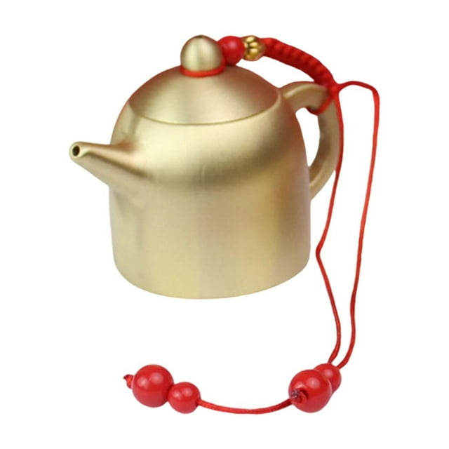 Mini tetera de latón para del té, estatua para armario, estantería, oficina, chimenea , 6.5 Cm X 4.8 Cm X 4 Cm 65 cm x 48 cm x 4 cm